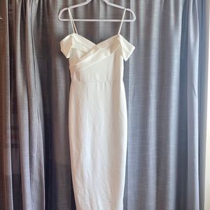 White midi dress